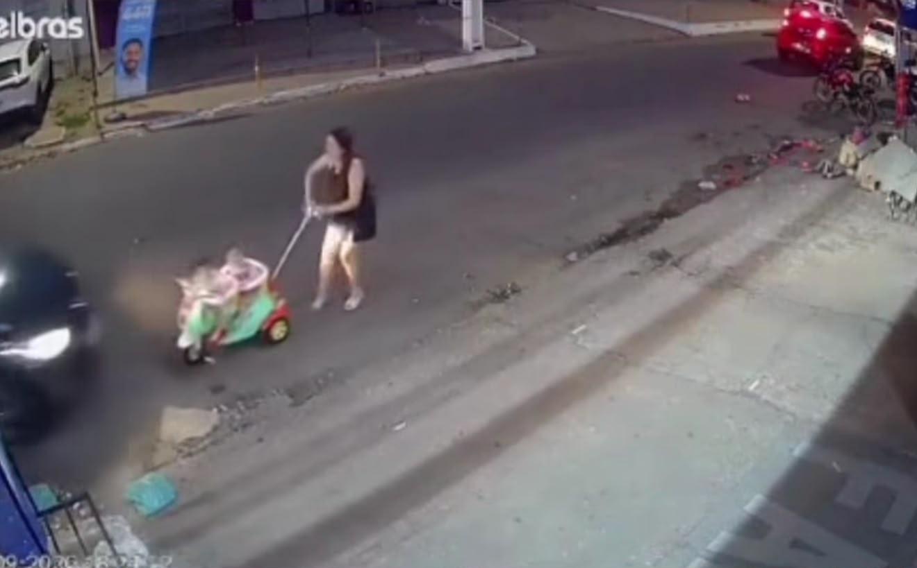 Motorista é preso após atropelar carrinho com crianças em Imperatriz