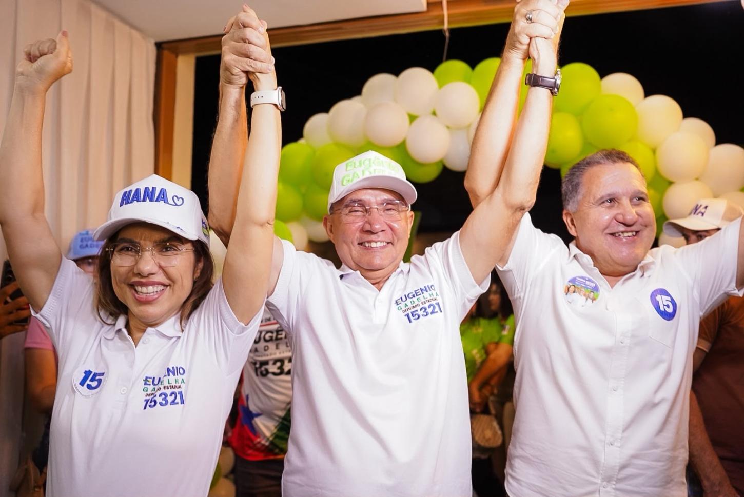 Presidente da Câmara de Parauapebas, Anderson Moratório, e vereador Josivaldo da Farmácia estão com Eugênio Gadelha