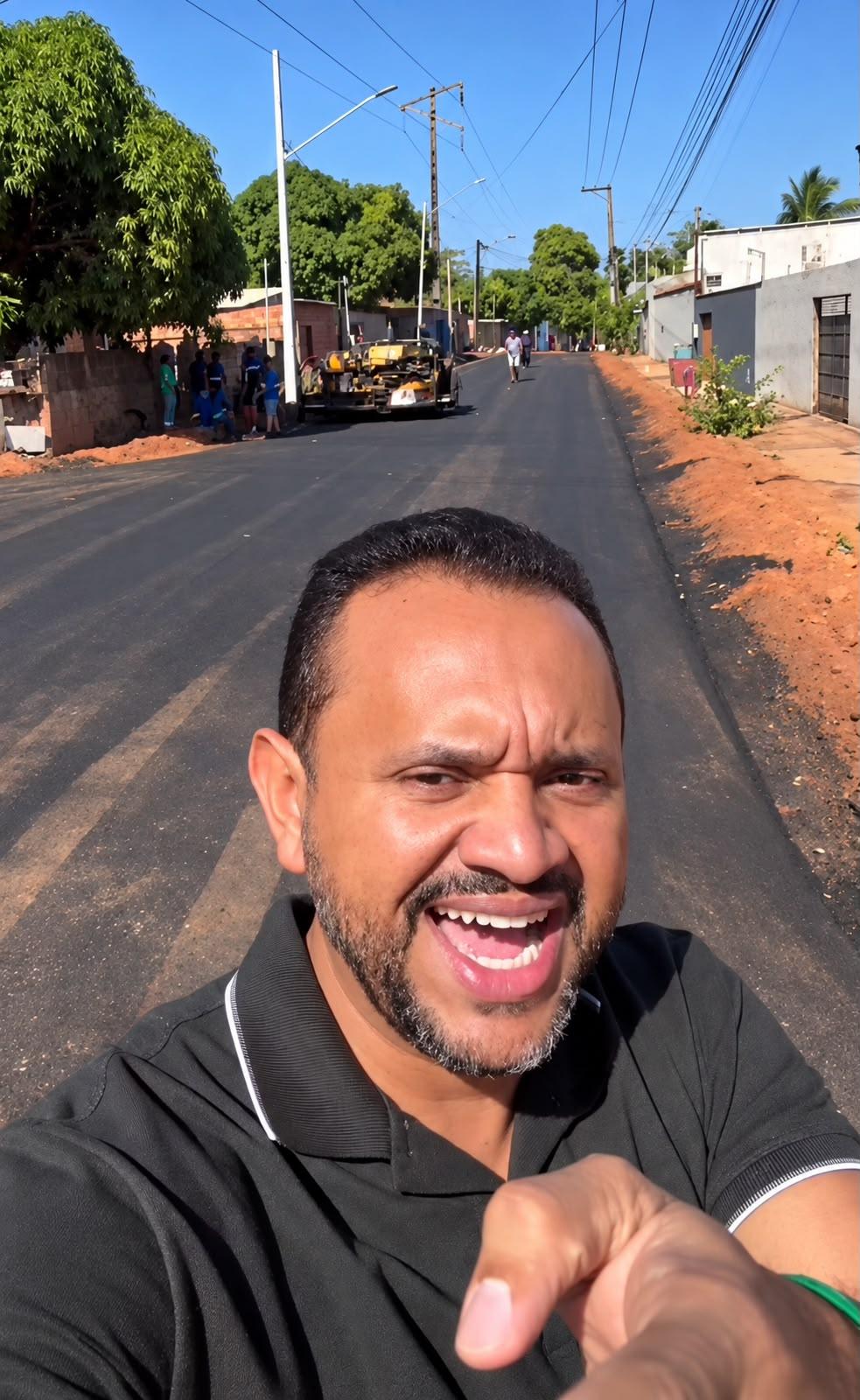 Redenção: Dr. Rener celebra pavimentação asfáltica no Setor Santos Dumont após 32 anos de espera
