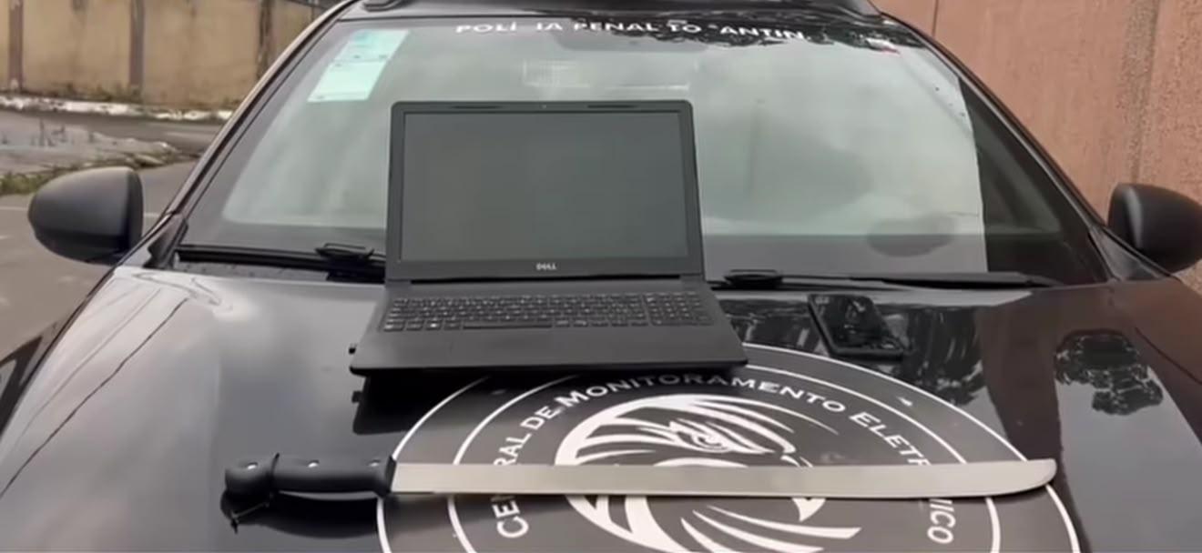 Deu ruim: Suspeito é preso com facão e notebook em Araguaína