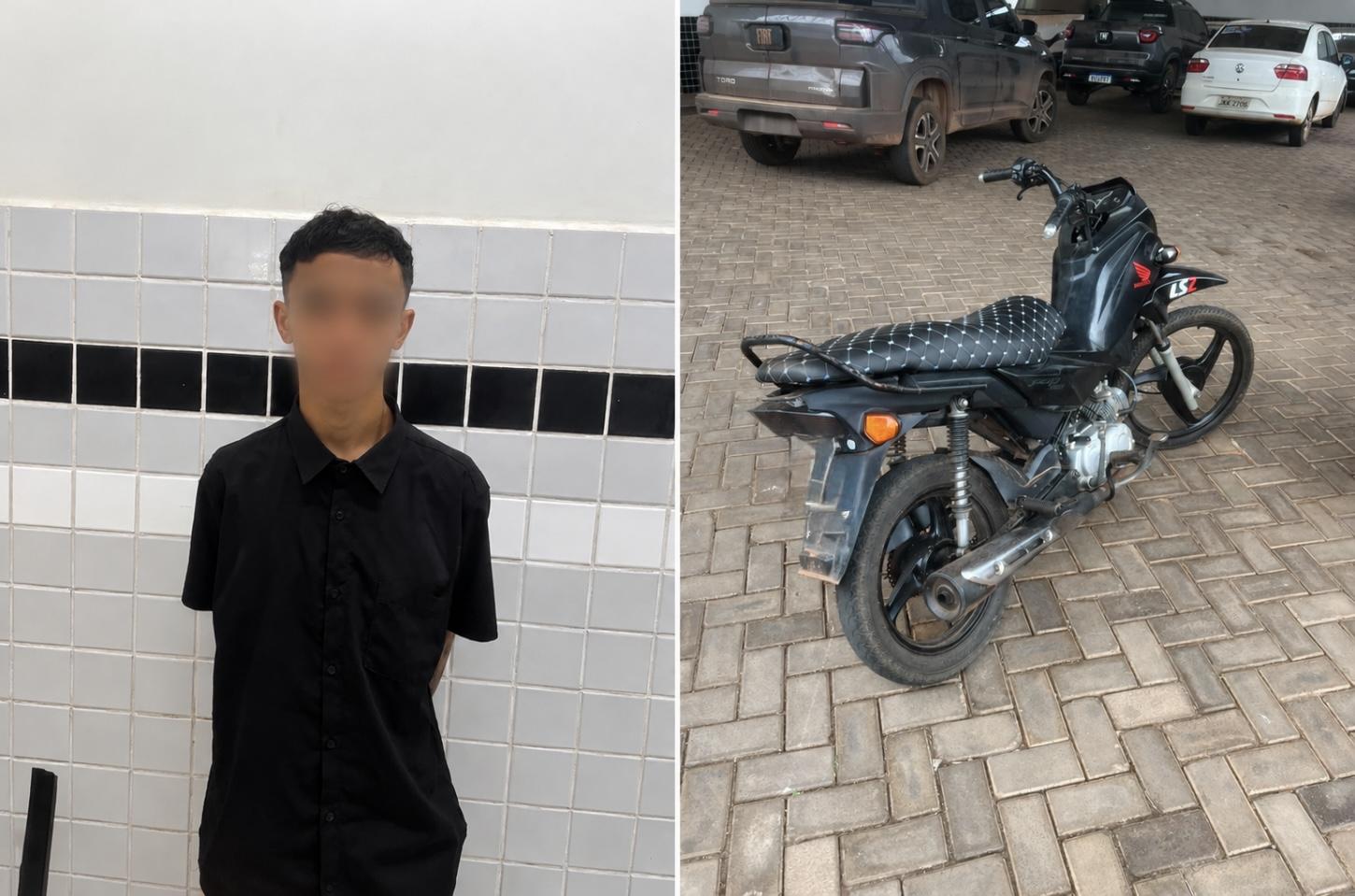 Homem vai parar na delegacia com moto furtada e alega ter comprado o veículo