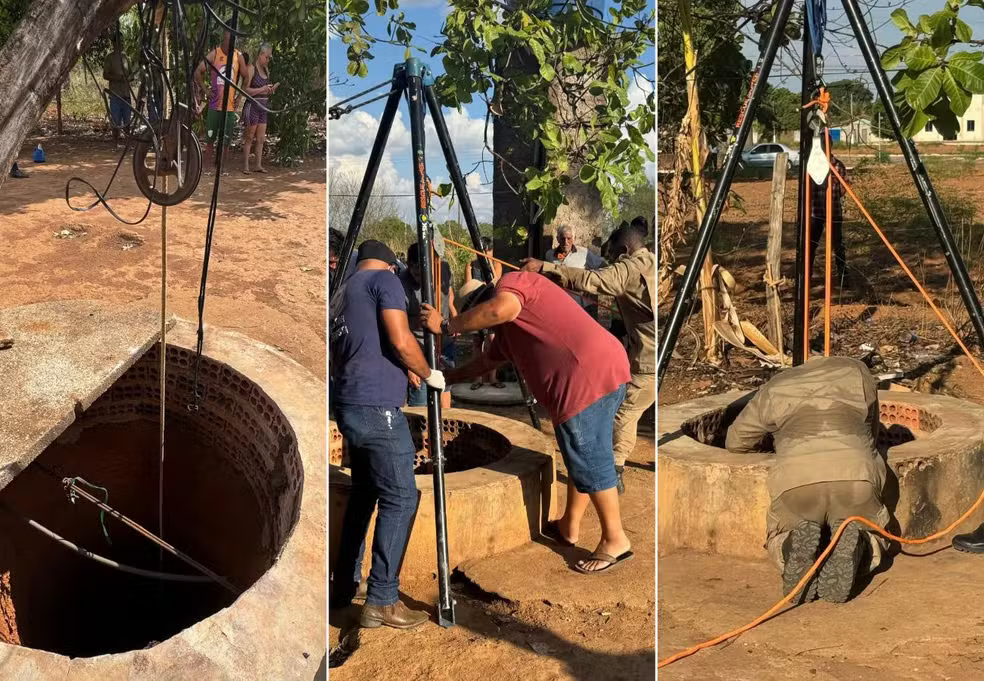 Homem é resgatado de cisterna após ser empurrado por mulher no TO