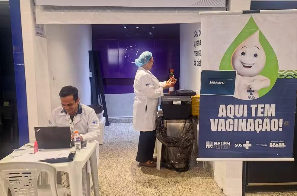 Vacinação no Aeroporto de Belém reforça prevenção contra o sarampo no Círio