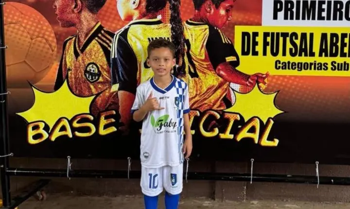 Aos 9 anos, João Pedro, de Canaã, é aprovado na primeira etapa de teste para clube de Goiânia