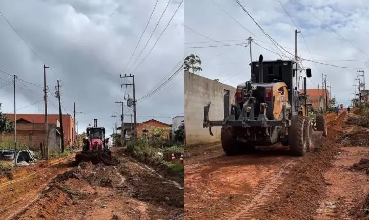 Avenida Santos Dumont começa a ser preparada para receber pavimentação em Pacajá