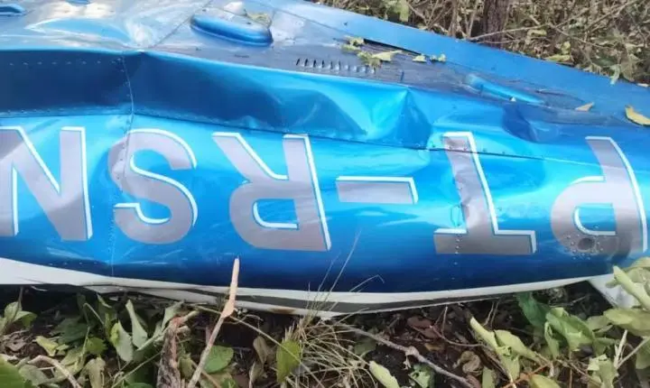 Avião de pequeno porte cai na zona rural de Divinópolis, no Tocantins