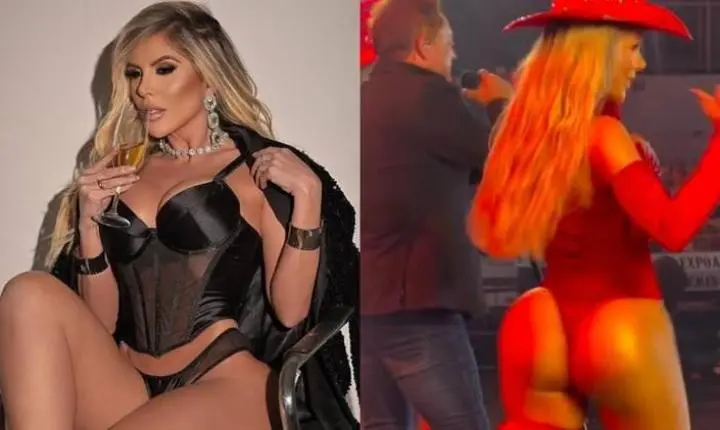 Bailarina surge com bumbum de fora em show de Leonardo e vídeo viraliza