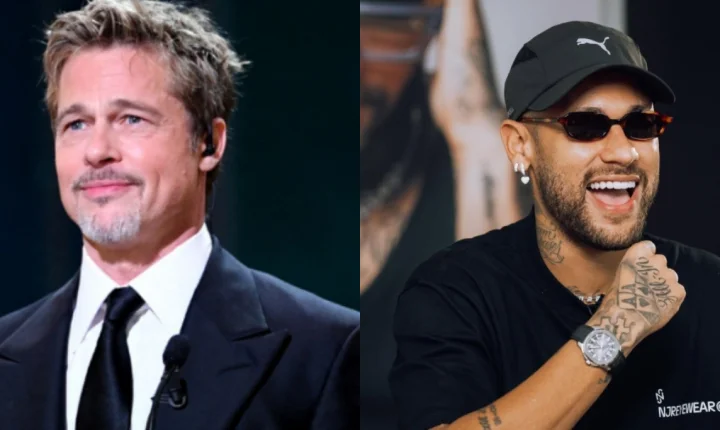 Brad Pitt brinca que daria aulas de atuação para Neymar melhorar simulações de faltas