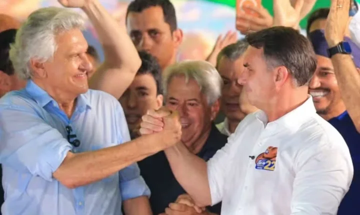 Caiado e Daniel Vilela anunciam apoio a Flávio Bolsonaro no 2º turno
