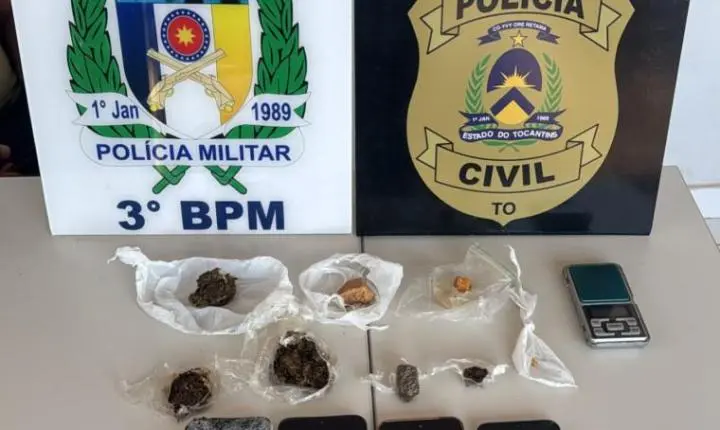Casal anuncia drogas no status do celular, mas confunde policiais com clientes e acaba preso no Tocantins