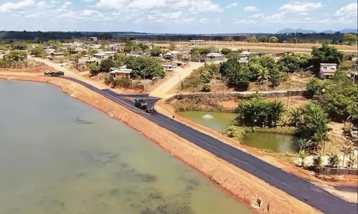 Cumaru do Norte avança com obras de pavimentação no entorno do Lago Raimundo Mineiro