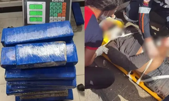 Em Bacabeira -MA, carro capota e polícia apreende mais de 130 kg de maconha