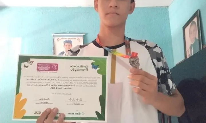 Estudante de Canaã dos Carajás conquista Medalha de Prata Regional na Olimpíada Brasileira de Matemática