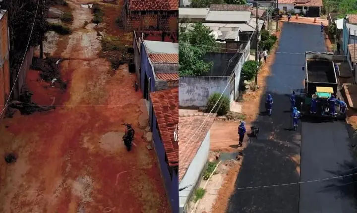 Goianésia do Pará: obras de asfalto transformam bairro Floresta