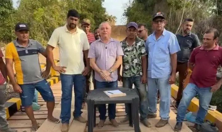 Goianésia do Pará: Russinho entrega ponte reformada e assina mais três obras