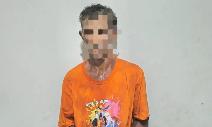 Homem é amarrado em placa após furtar ferramenta em Parauapebas