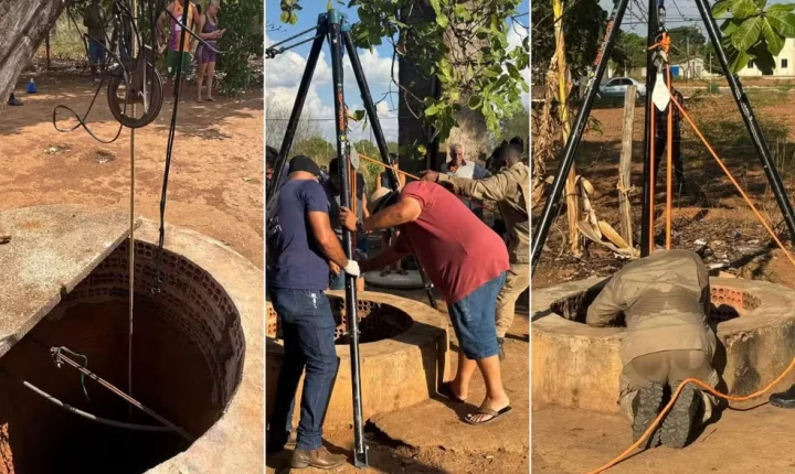 Homem é resgatado de cisterna após ser empurrado por mulher no TO