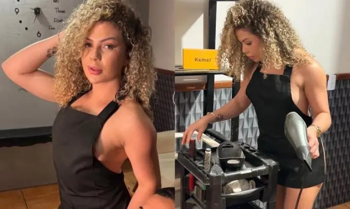 Influenciadora oferece salário de R$ 10 mil para assistente em barbearia nudista