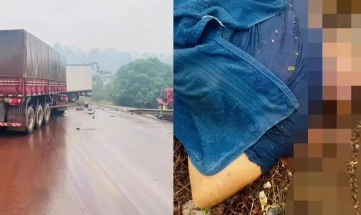 Motorista morre em colisão entre duas carretas na BR-163, em Trairão