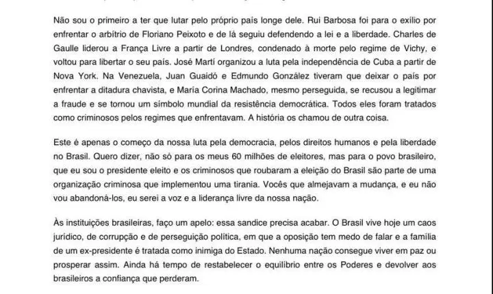 Nos EUA, Flávio Bolsonaro se declara presidente eleito do Brasil