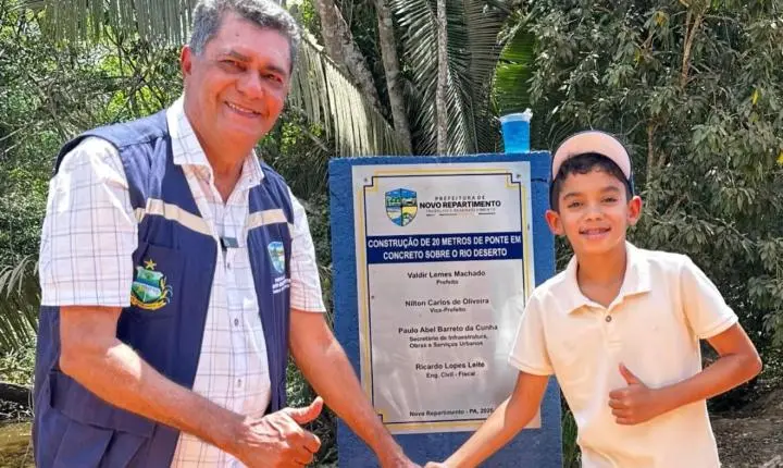 Novo Repartimento: Valdir Lemes entrega ponte de concreto na vicinal 220