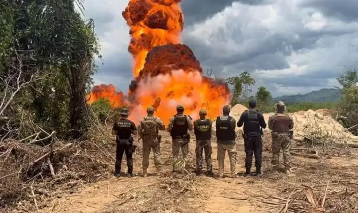 Operação destrói máquinas de garimpo e resgata trabalhador em Cumaru do Norte