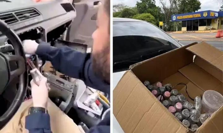 Polícia apreende mais de 40 kg de mercúrio em painel de carro no TO