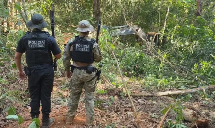 Polícia Federal desmonta três garimpos ilegais em Santa Maria das Barreiras