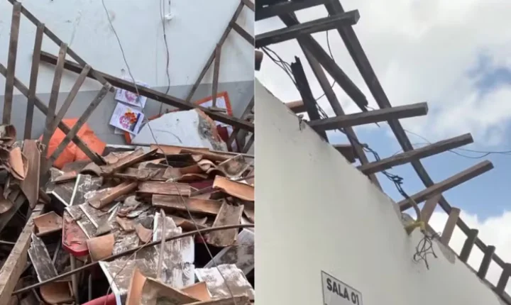 Telhado de escola desaba e deixa seis crianças feridas em Açailândia
