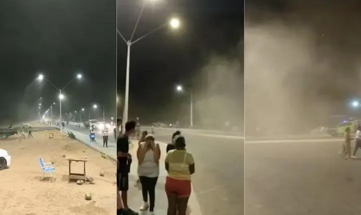 Ventania provoca nuvem de poeira e surpreende moradores em Imperatriz