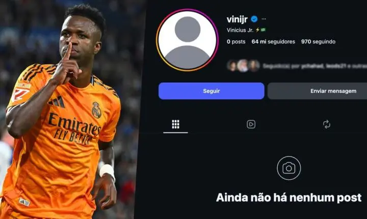 Vini Jr. apaga publicações do Instagram e desperta curiosidade entre os fãs